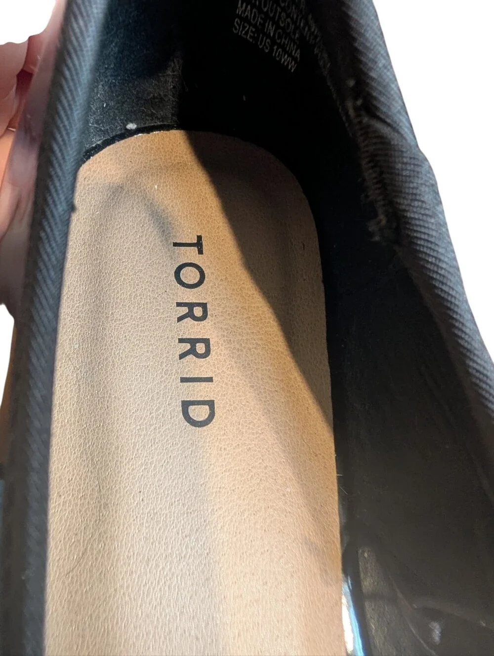 Torrid Black Patent Bow Ballet Flats | Square Toe | Women's 10WW Wide Width